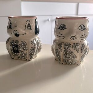 Pair of Cat & Dog Mugs